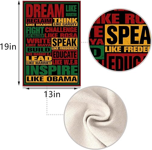 Miniatura 3 de Nepnuser Bandera de jardín Juneteenth Black History Month Afroamericano Festival Decoraciones Escuela Hogar Césped Delantero Patio Frente Decoración