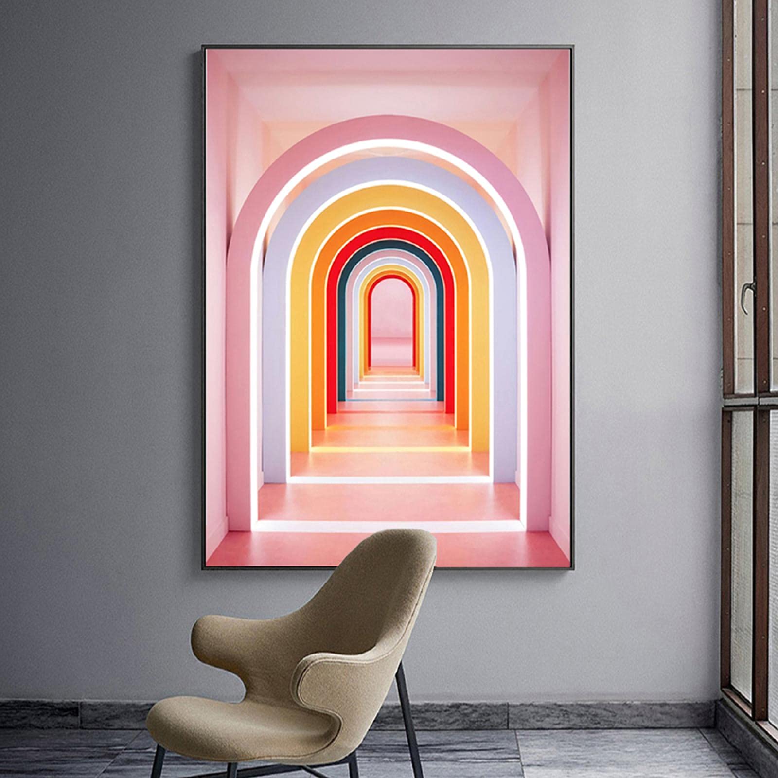 Mur vide et triste solution affiche moderne architecture Hanpmy 60x80 - 8