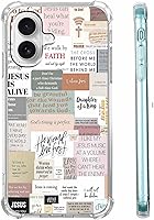 Vista 53 de Cubierta de Teléfono con Versículos de la Biblia y Citas Cristianas de Jesús en Collage, Funda Protectora Suave de TPU de Moda para iPhone 16 Pro, #1