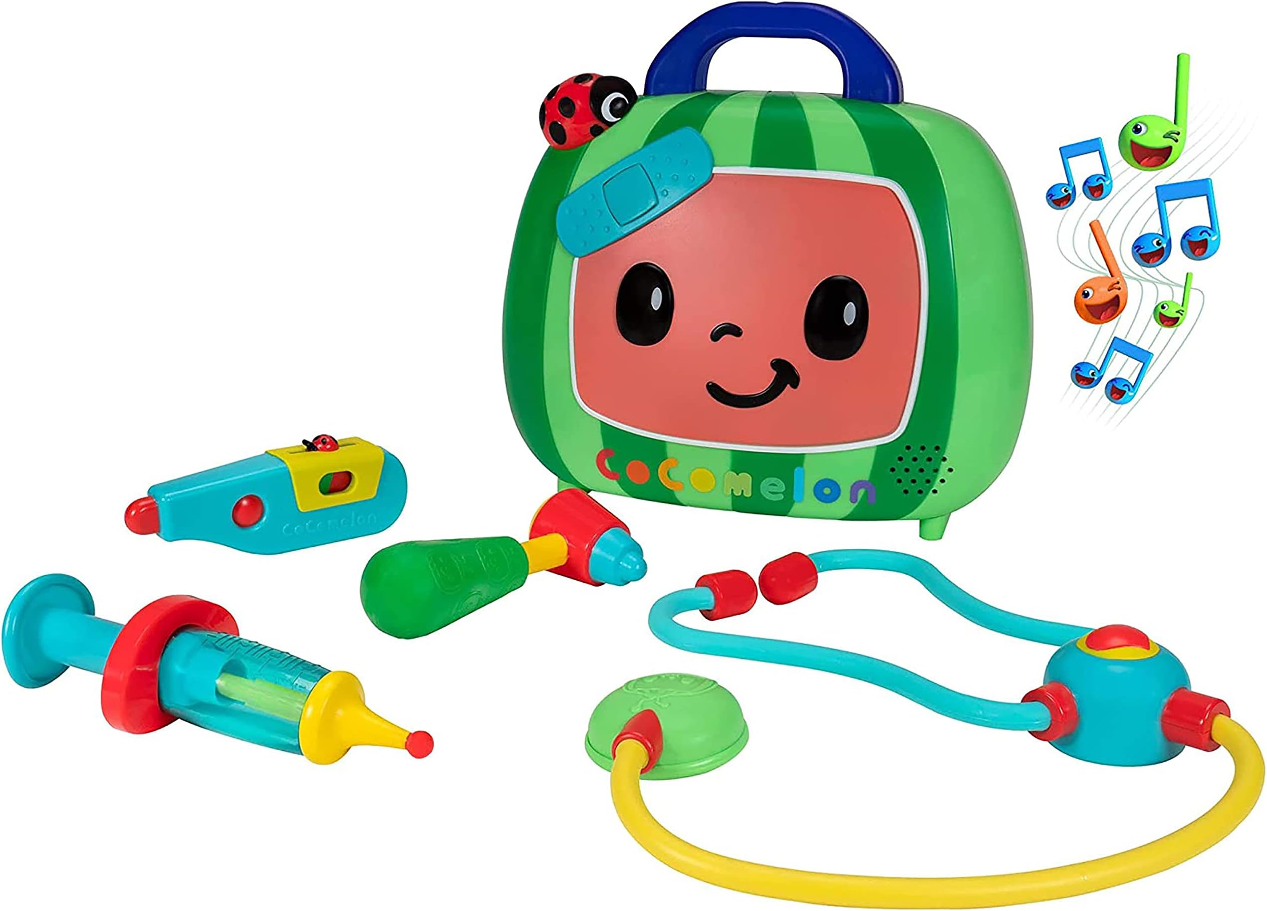 Cocomelon Musical Checkup Case, Plays ‘Doctor Checkup’ Song – Includes 4 Themed Medical Doctor Accessories (Thermometer, S...