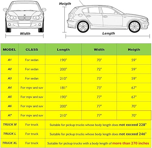 Miniatura 8 de Keyoog - La funda completa de 6 capas para automóvil es impermeable para todo tipo de clima, universal en todas las estaciones, prevención de nieve,