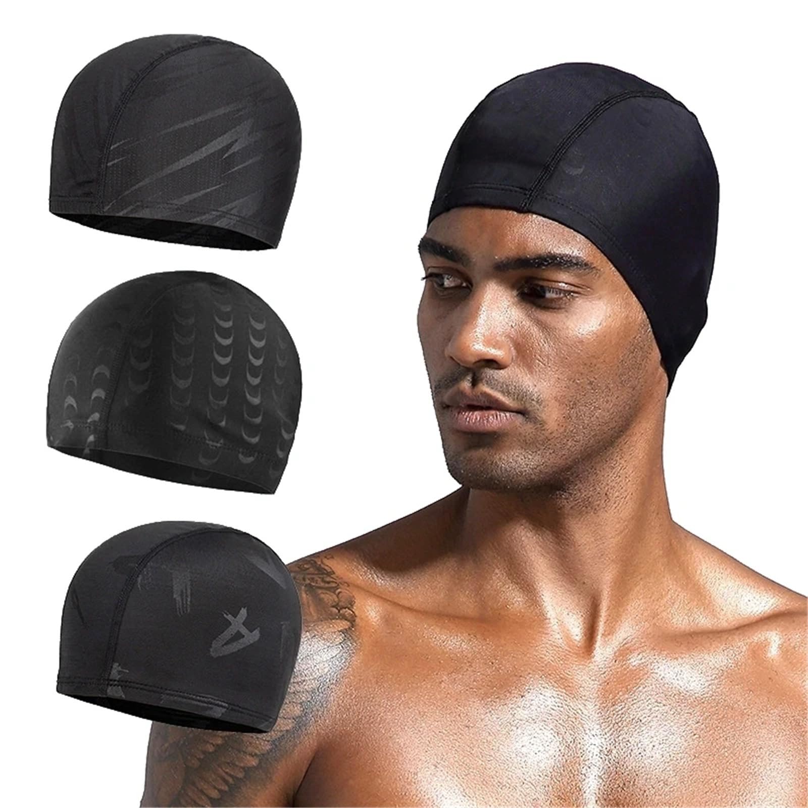 Bonnet De Bain 2 pièces Bonnet de Natation Piscine protéger Cheveux Oreilles Casquettes Chapeau Natation Chapeaux de Bain Casquettes en Nylon