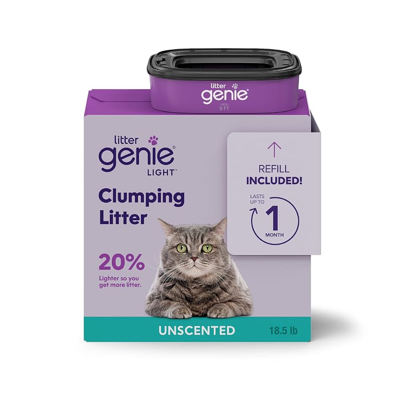 Areia para Gatos de Bentonita com Aglomeração Rápida e Refil Standard Litter Genie 8,4 kg