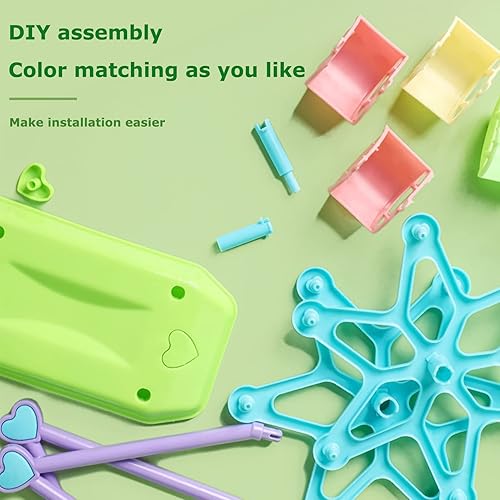 Miniatura 4 de SEIS Juguete de rueda de la fortuna para pájaro con alimentador de entrenamiento de loro, caja de comida de pájaros, juego cerebral en jaula (rueda