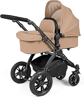 Ickle Bubba Stomp Luxe All-in-One I-Size Travel System with Isofix Base (Stratus) - Black/Desert/Black