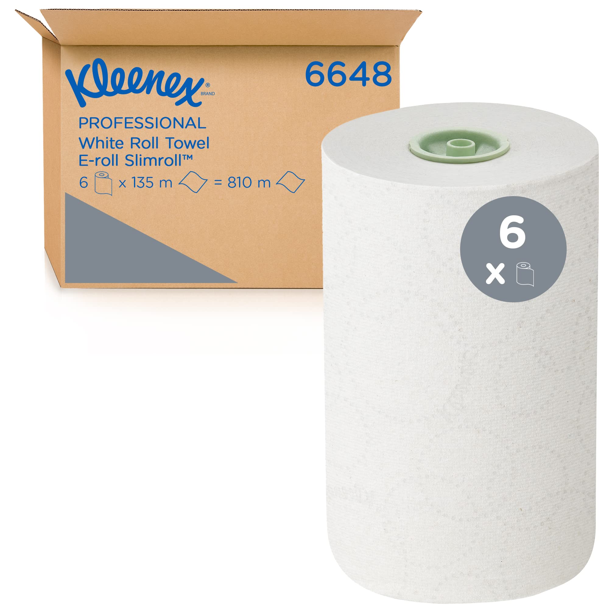 Kleenex Slimroll Papierhandtücher auf Rollen 6648 – E-Roll-Rollenhandtücher
