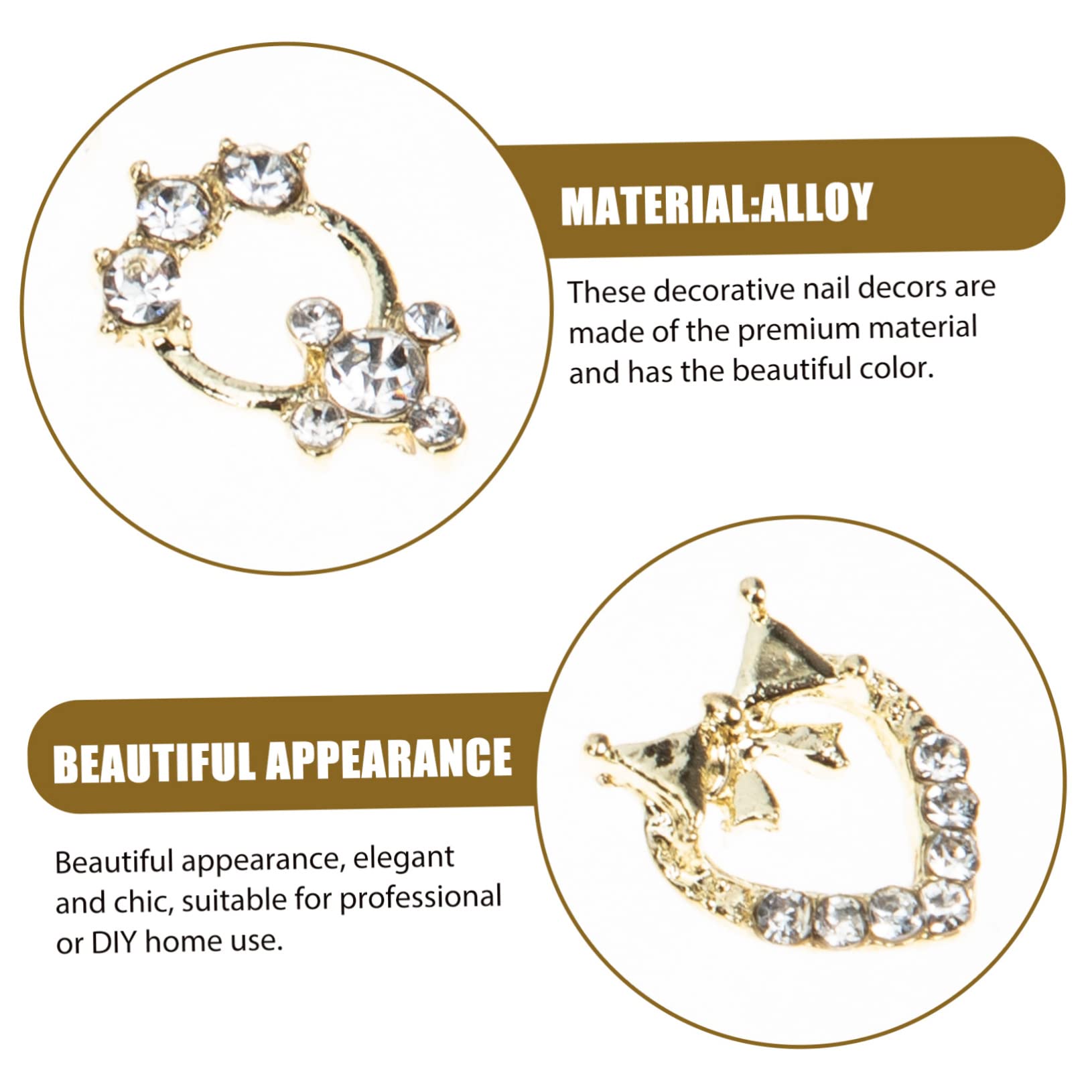 2 Set Decorazioni Per Unghie Accessori Per Nail Art Eleganti E Creativi Per Feste Matrimoni E Per Amiche E Appassionate Manicure 60 Pezzi*2