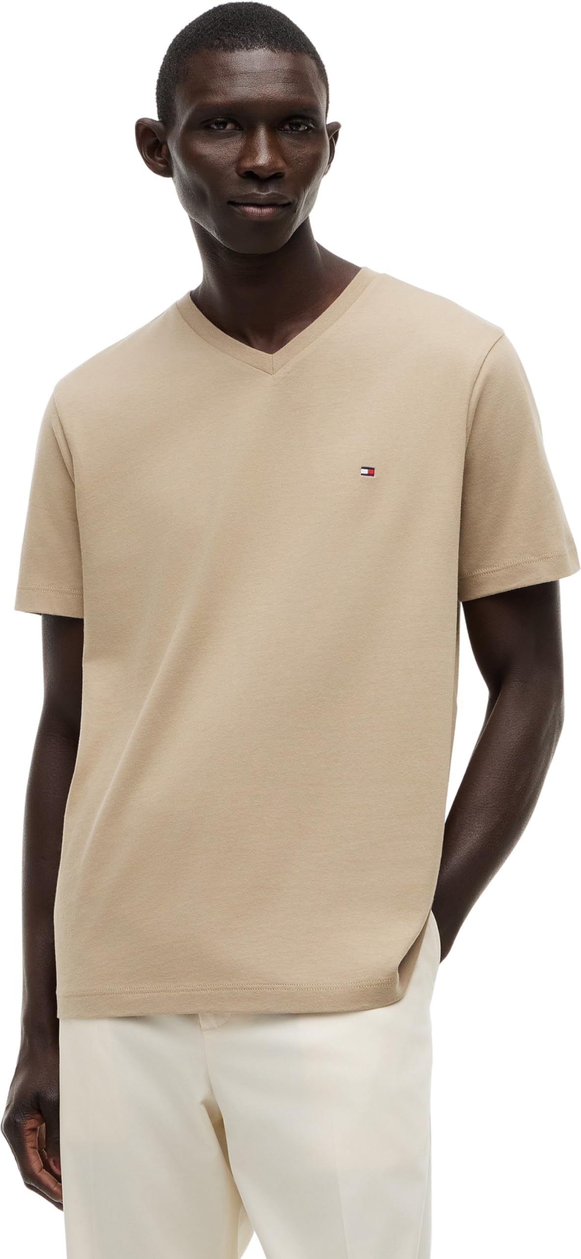 Tommy Hilfiger Camiseta de Manga Corta Hombre Essential tee con Cuello de Pico