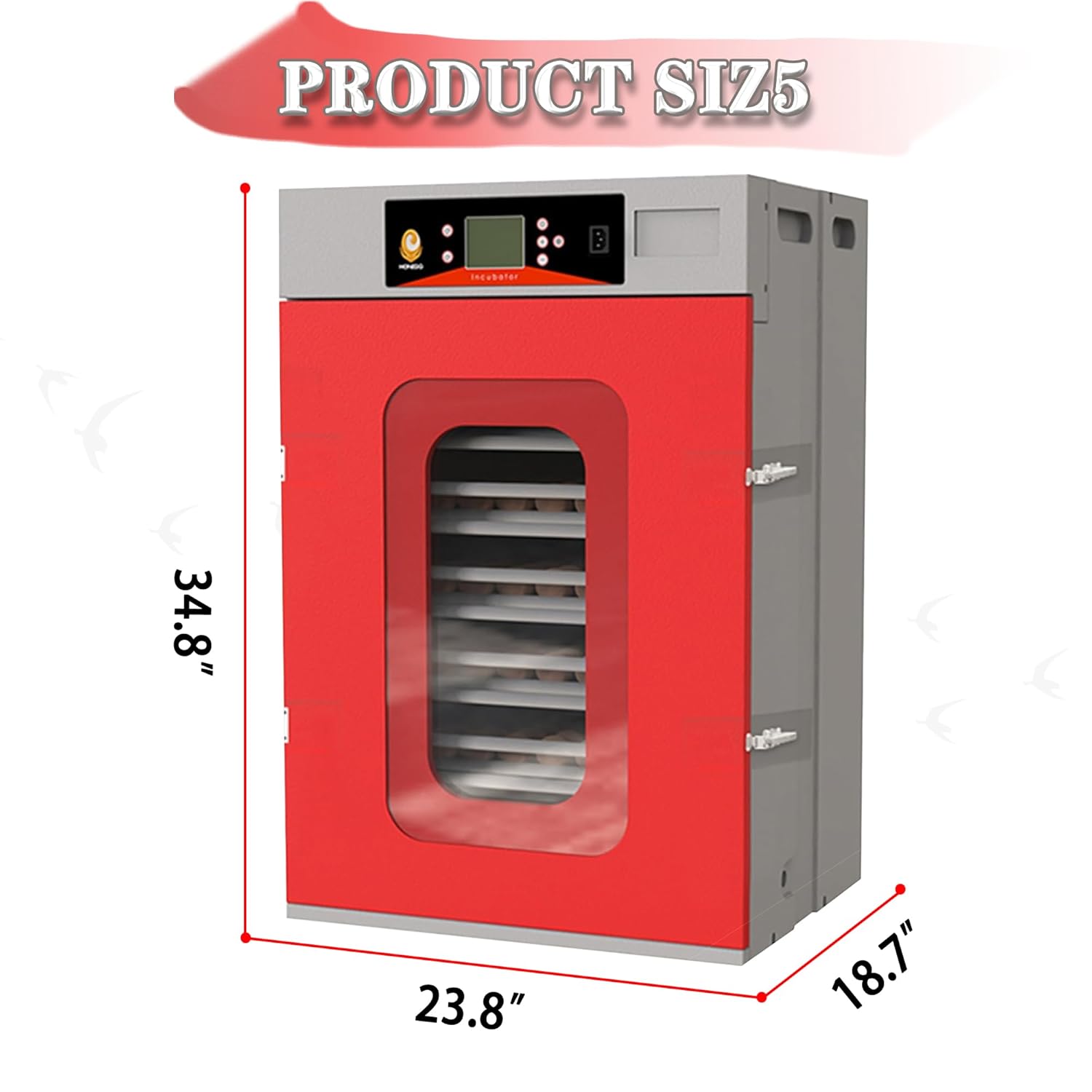 Smart Egg Incubator for Hatching Eggs - 400 Egg Capacity with Digital Temperature & Humidity Control - Ideal for Chicken, Duck, Goose & Quail Eggs
