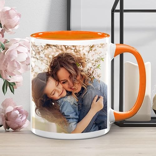 Miniatura 76 de Taza de café personalizada, regalo personalizado, taza de cerámica con foto, imágenes o texto, novedad de tazas personalizadas, perfecta para Borde