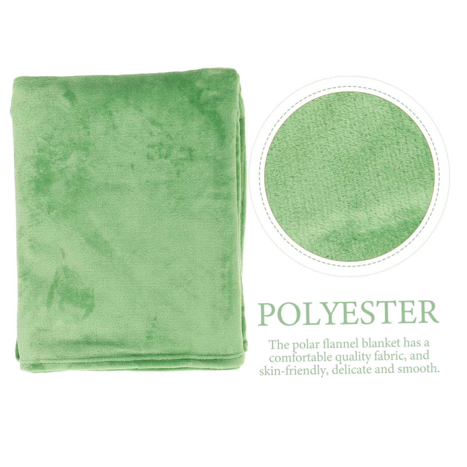 Einfarbige Polar Fleece Decke Grün aus Polyester zum Wärmen