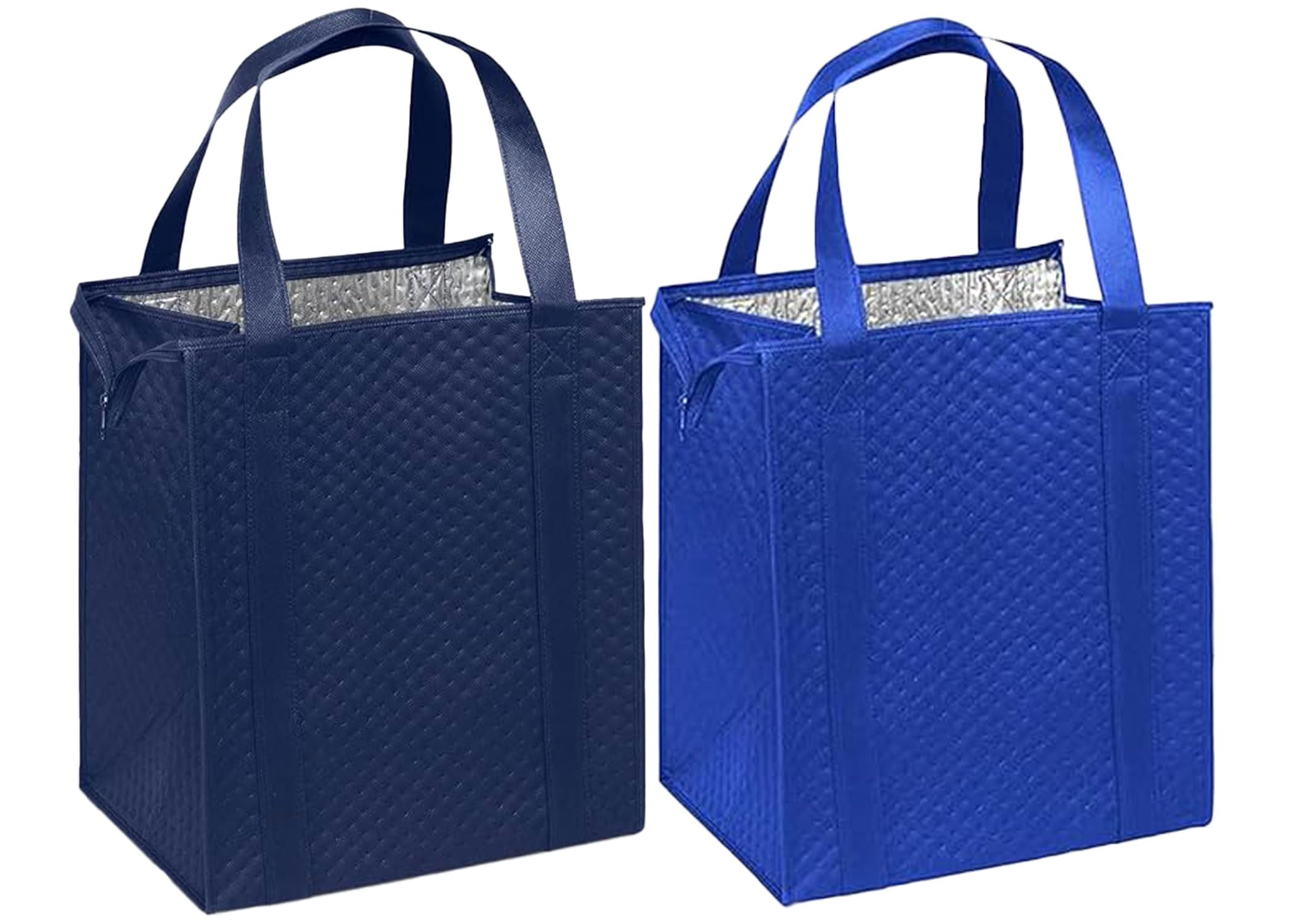 Mediz Hannah Direct Large Capacity Heavy Duty Insulated Smart Shopping Bag - Strong Reusable Grocery Tote 2 Pack