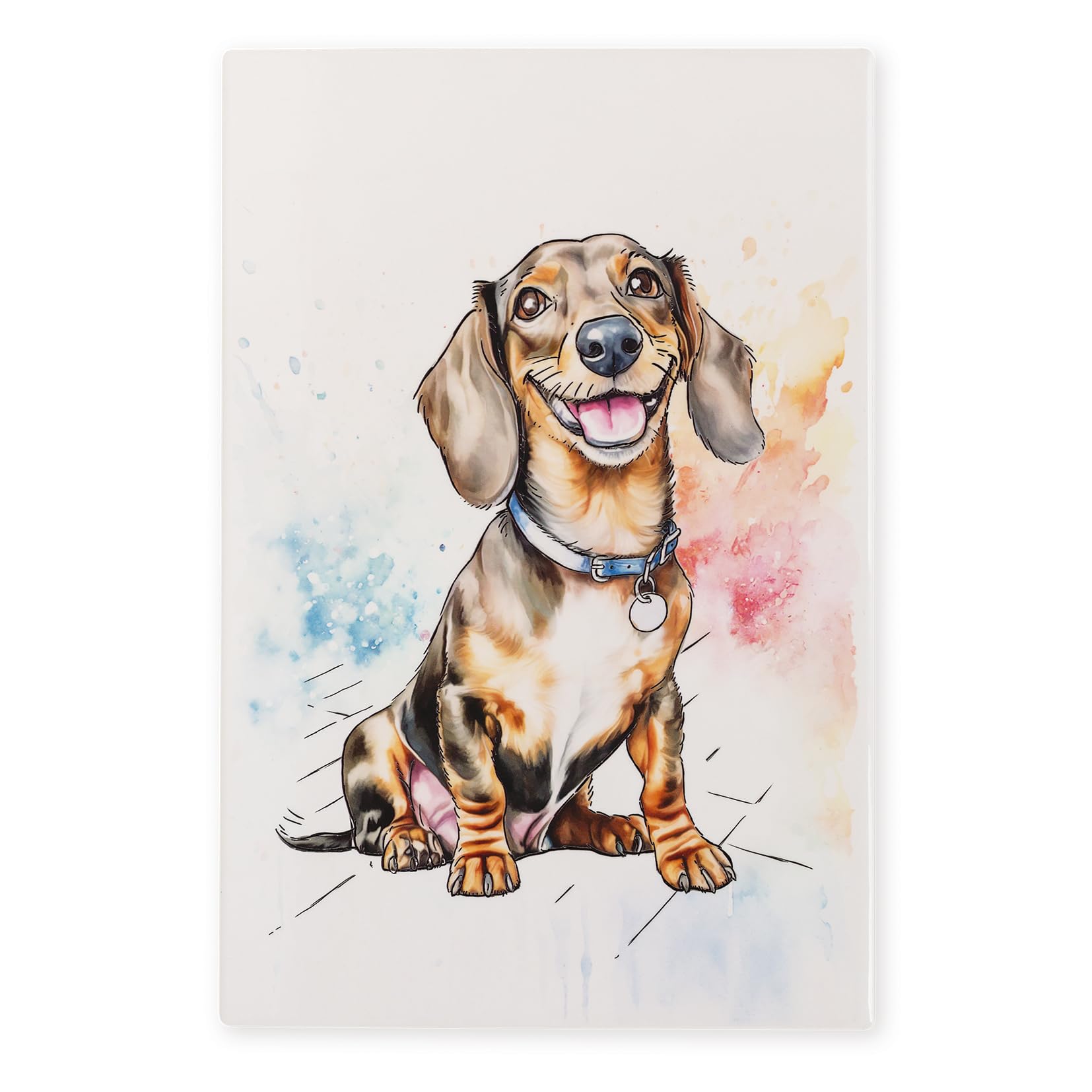 Art Of Arora As Pictured 2860 Dachshund Ceramic Tile Picture Plaque Wall Art 30 X 20Cm