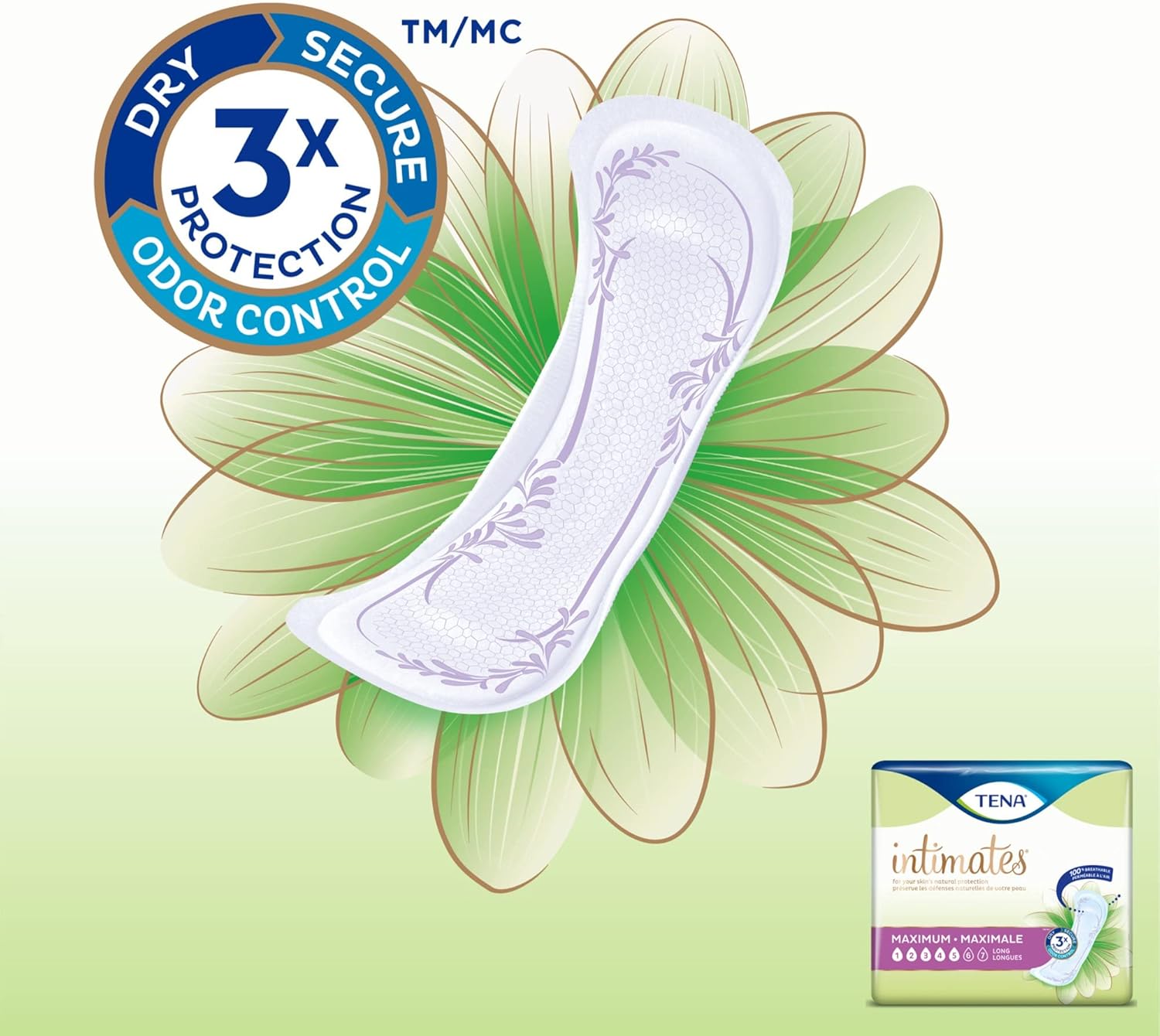 TENA Intimates Heavy Pads Long, 39 Count
