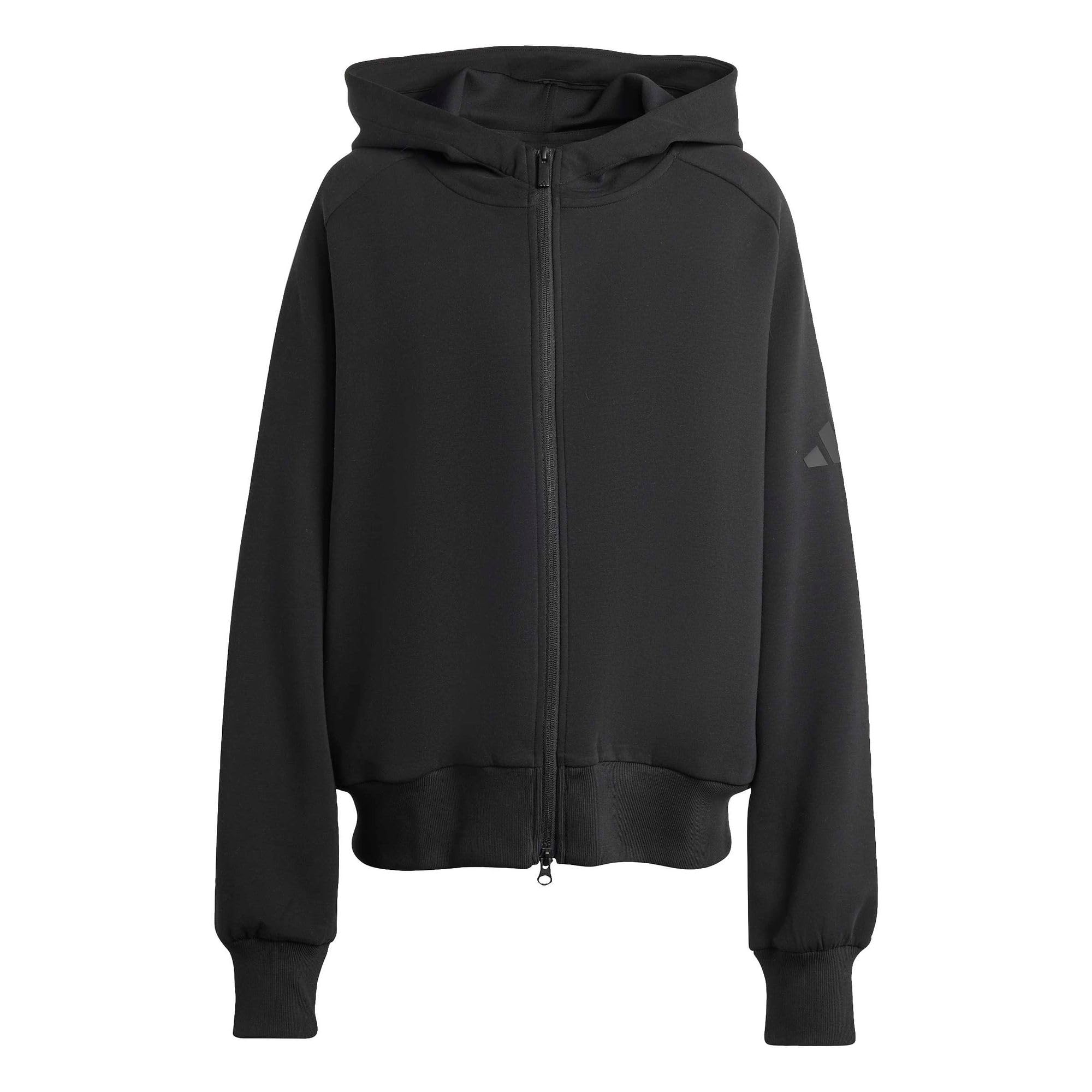 Adidas Women's Noir Hooded Sweatshirt Soft Lux