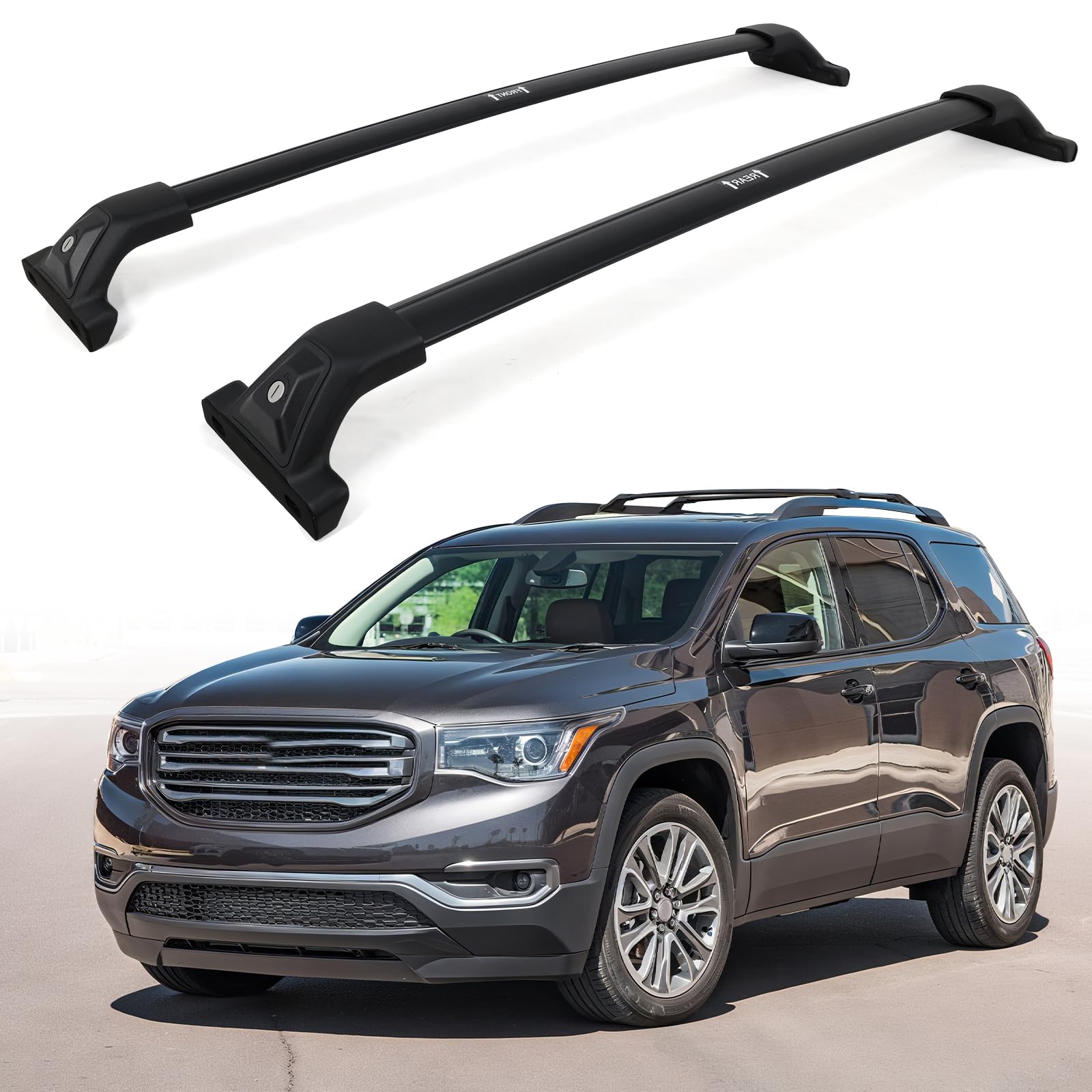 Photo 1 of AUXPACBO 265lbs Lockable Heavy Duty Roof Rack Cross Bar for GMC Acadia 2017-2023 Cargo Bar Multi Functional Design for Bike Kayak Luggage