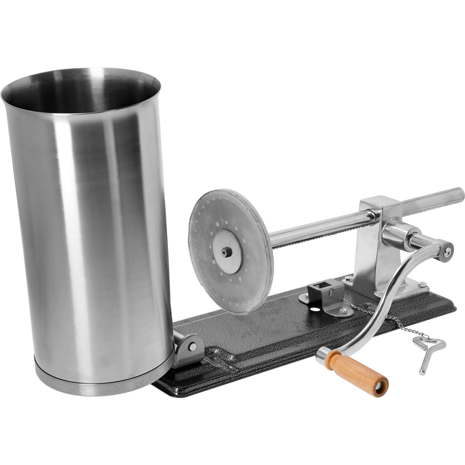 Browin 311005 Insaccatrice Orizzontale per Salsiccia 5 kg, insaccatrice Manuale per Salsicce, rigaglie, 4 imbuti di Diverso Diametro, Acciaio Inox