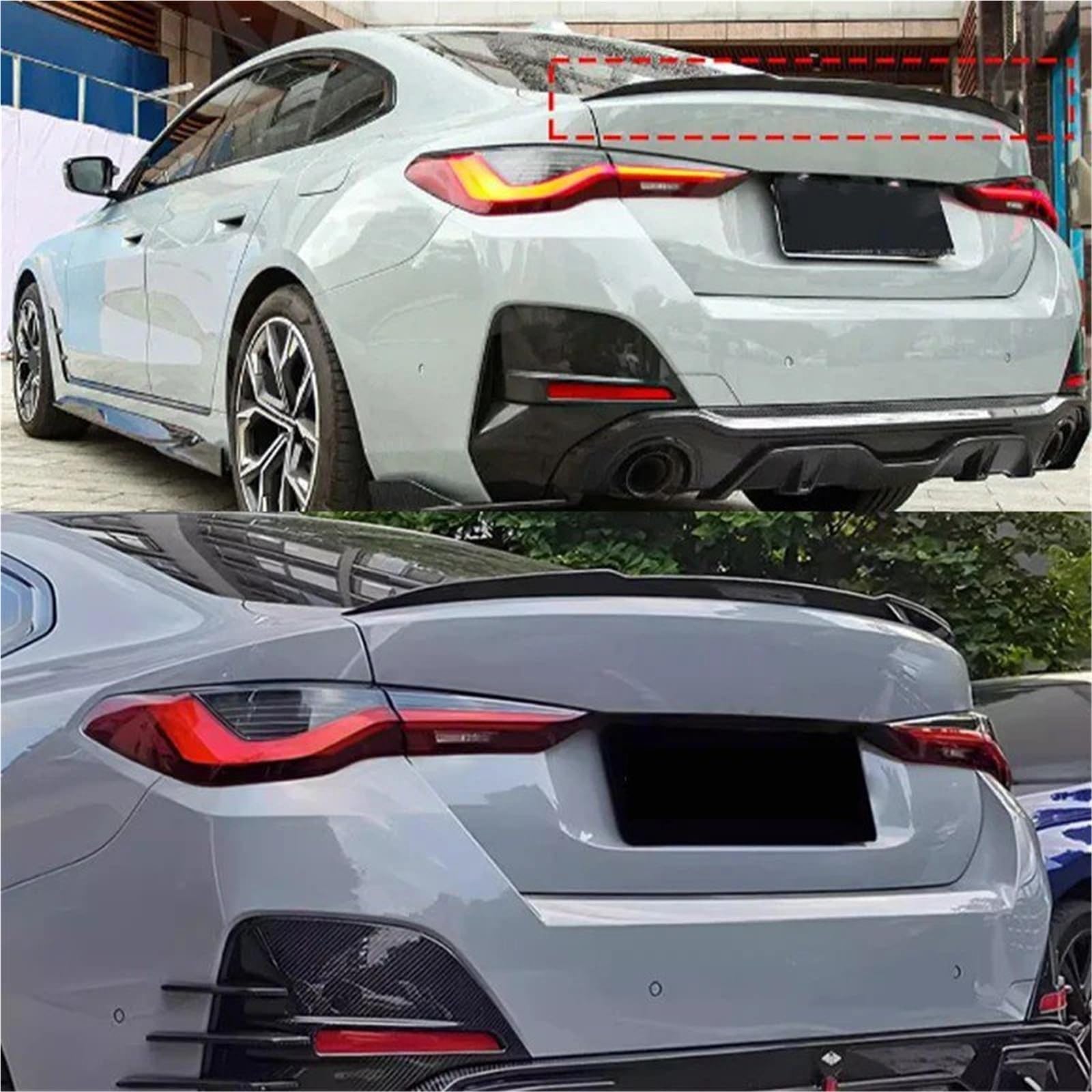 Dla B&MW G24 G26 I4 430i M440i Gran Coupe 4 Drzwi 2022-2024 Skrzydło Na Klapie Spoiler Bagażnika Lotka Tylny Akcesoria Tylny Spojler Dachowy Spoiler Trunk Wing