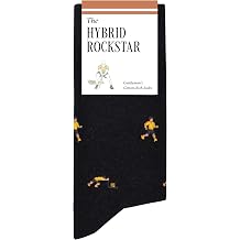 The Hybrid Rockstar Socks Funny Gym Socks for Men Perfect Athlete Gift 1 x Pair, Size US 8-13, Black Fun Fitness Gifts for Athletes, Trainers, Gym Lovers