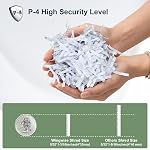 Wingwise Paper Shredder for Home Office, 60 Sheets Auto Feed, P-4 Cross Cut, 40 Mins Runtime, 52dB Quiet, 2.5m/min Shredding, 5.8 Gallon Bin, CD/Credit Card Shredder with Anti-Jam & Dual Modes