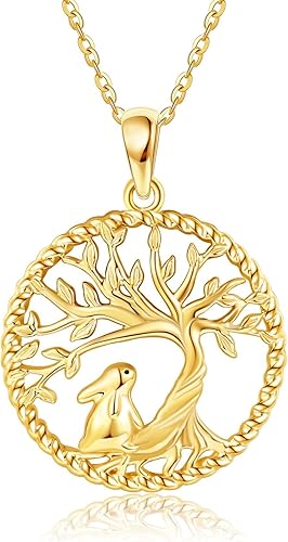 Collar de oro de 14 quilates, pingüino, mariposa, búho, joyería de pingüino de oro de 14 quilates, regalos para mujeres y niñas