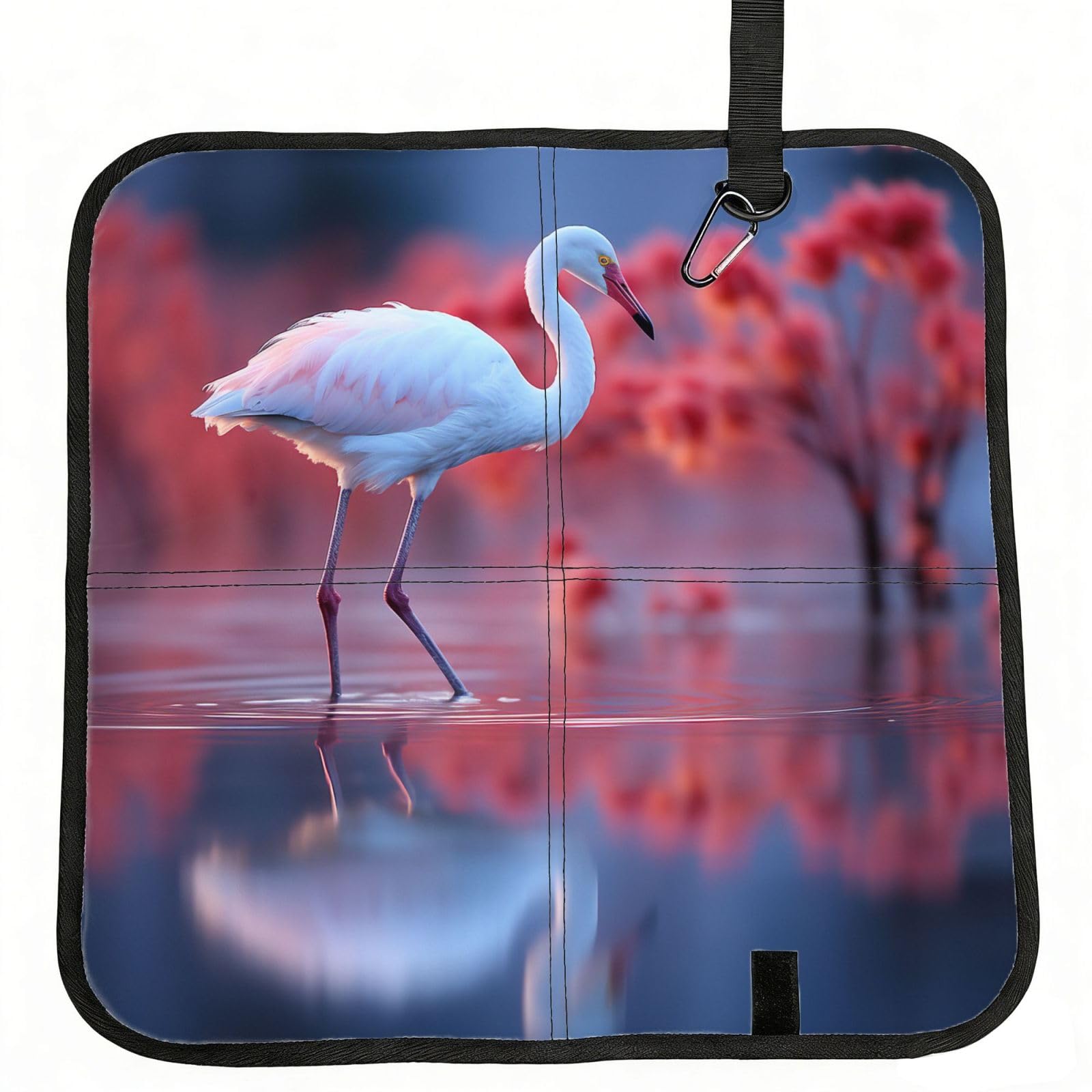 YGLHBDPBF Flamingo Print Camping seat cushion,Foldable Sitting Pads,Save Backpack Space for Hiking