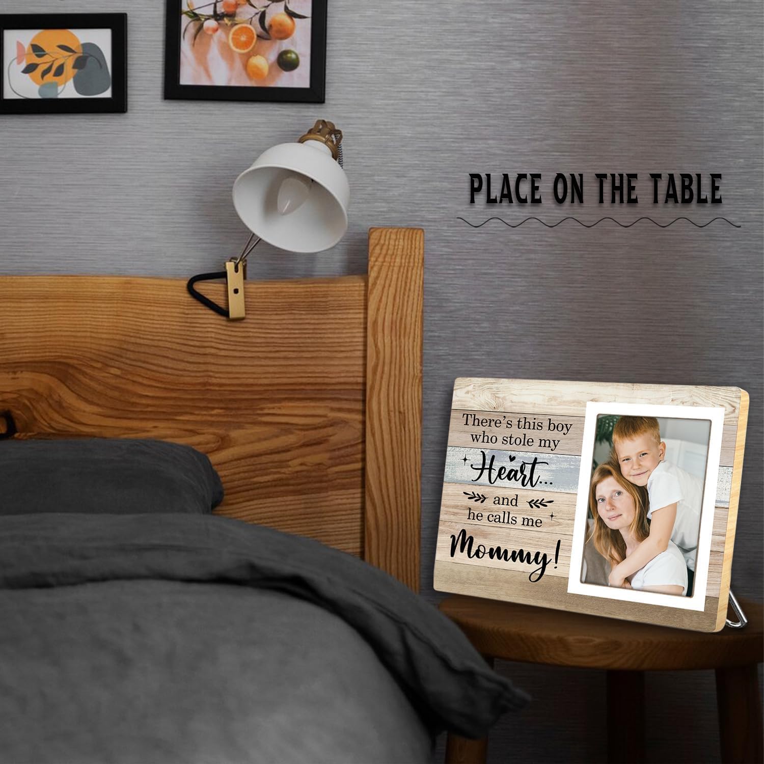 Mommy Gifts Picture Frame, Mom Photo Frame, Pregnancy Announcement Gifts, Birthday Christmas Gift for Mother from Son, There's This Boy Who Stole My Heart (Mommy, 4 x 6 Photo) - Image 5