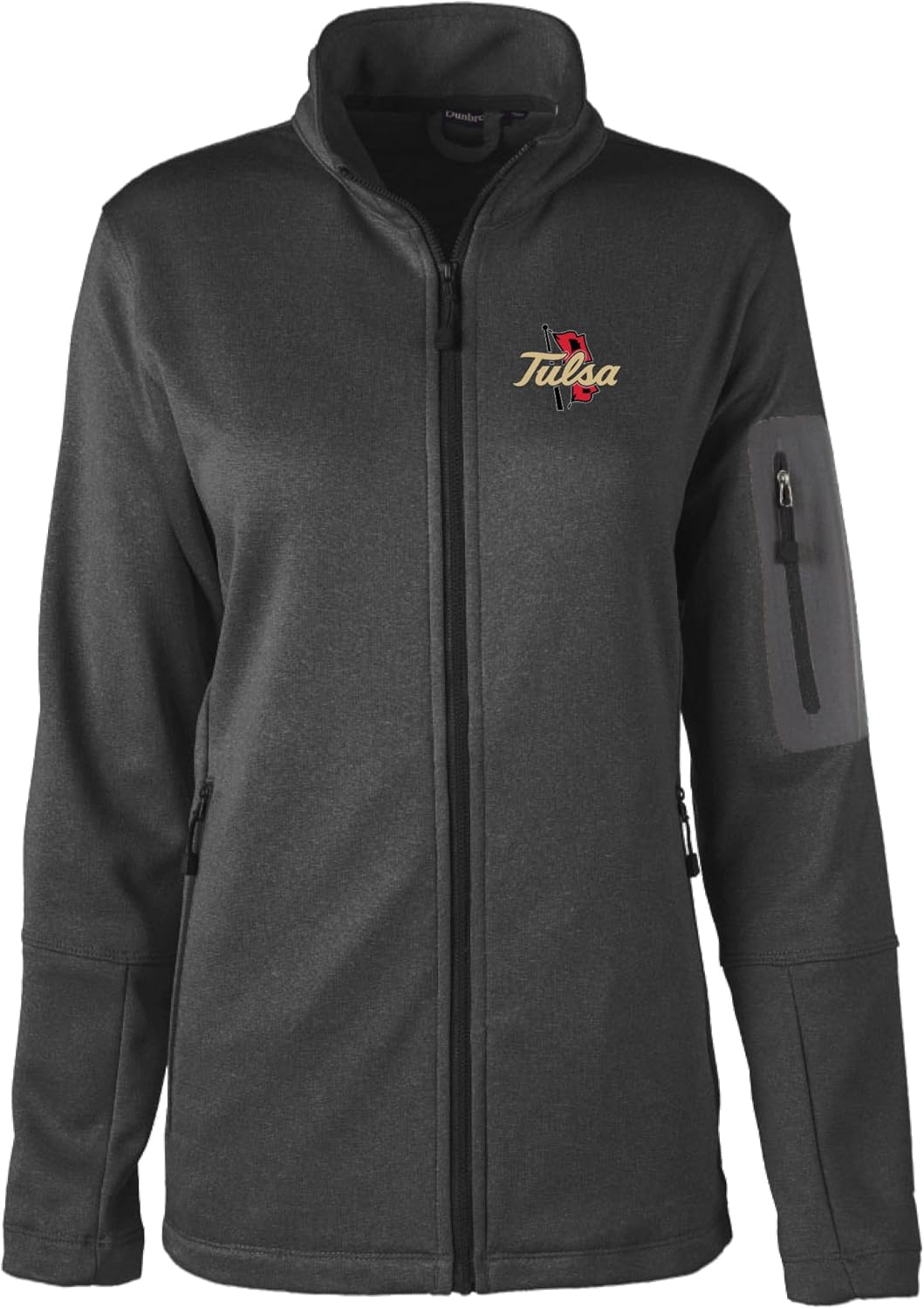 Dunbrooke NCAA Tulsa Hurricanes Ladies Pacific Full-Zip Teflon-Coated Fleece Jacket for Women- Water & Stain Resistant Jacket