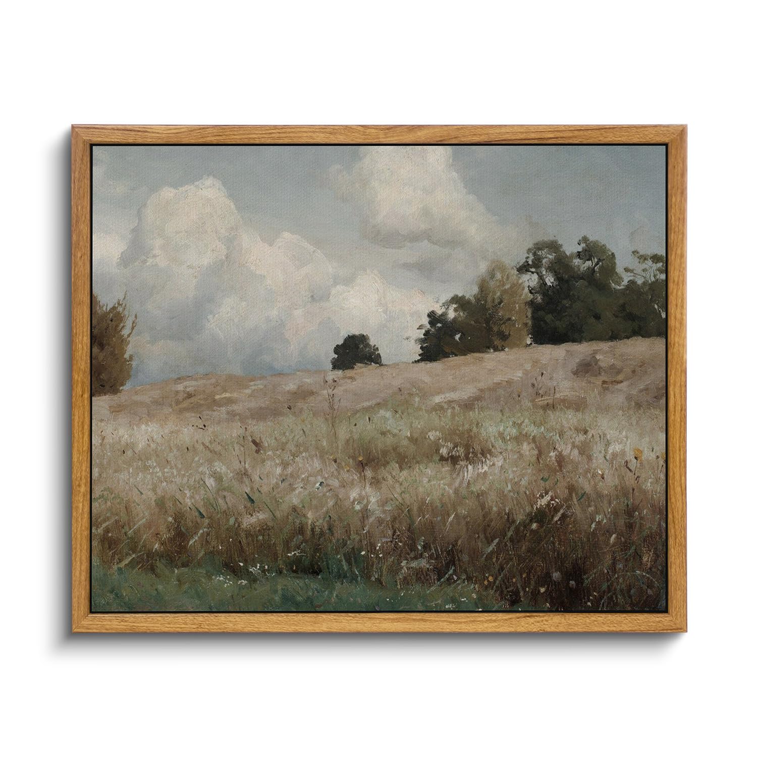 InSimSea Framed Canvas Wall Art, Meadow with Flowers Painting, Landscape for Living Room, Bedroom, Home, Bathroom Decor, 8x10 — view 25