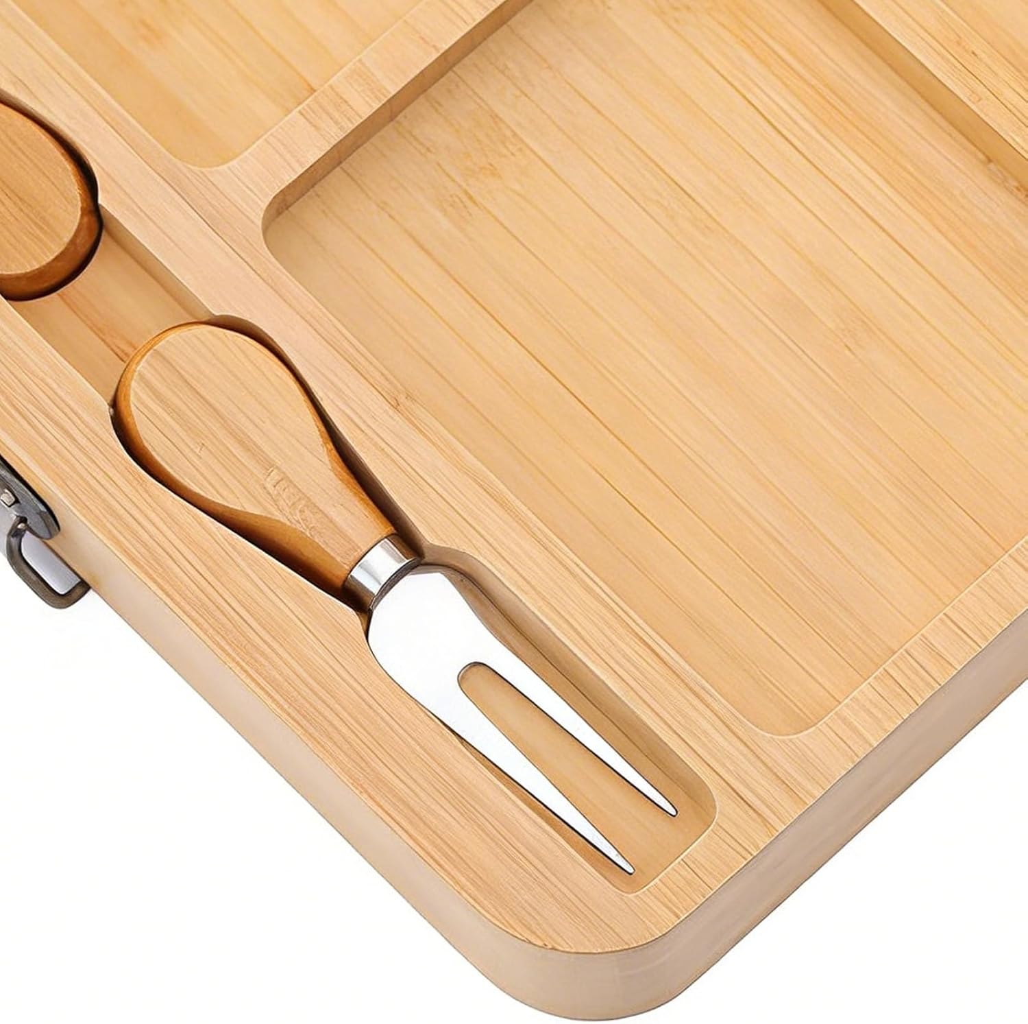 チーズ用サーバーボード | 多区画折り畳み可能ミートプレート,シャキュトリーボード デザート用サーバートレイ | 室内 キッチン テ