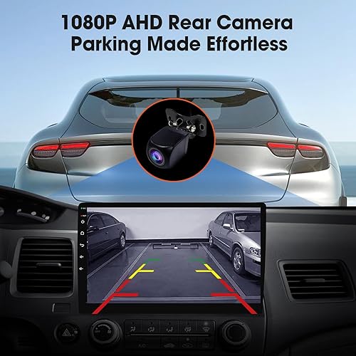 Miniatura 5 de Radio estéreo de coche con pantalla táctil HD de 10.1 pulgadas para Honda Civic 2006-2011 con CarPlay inalámbrico y Android Auto,