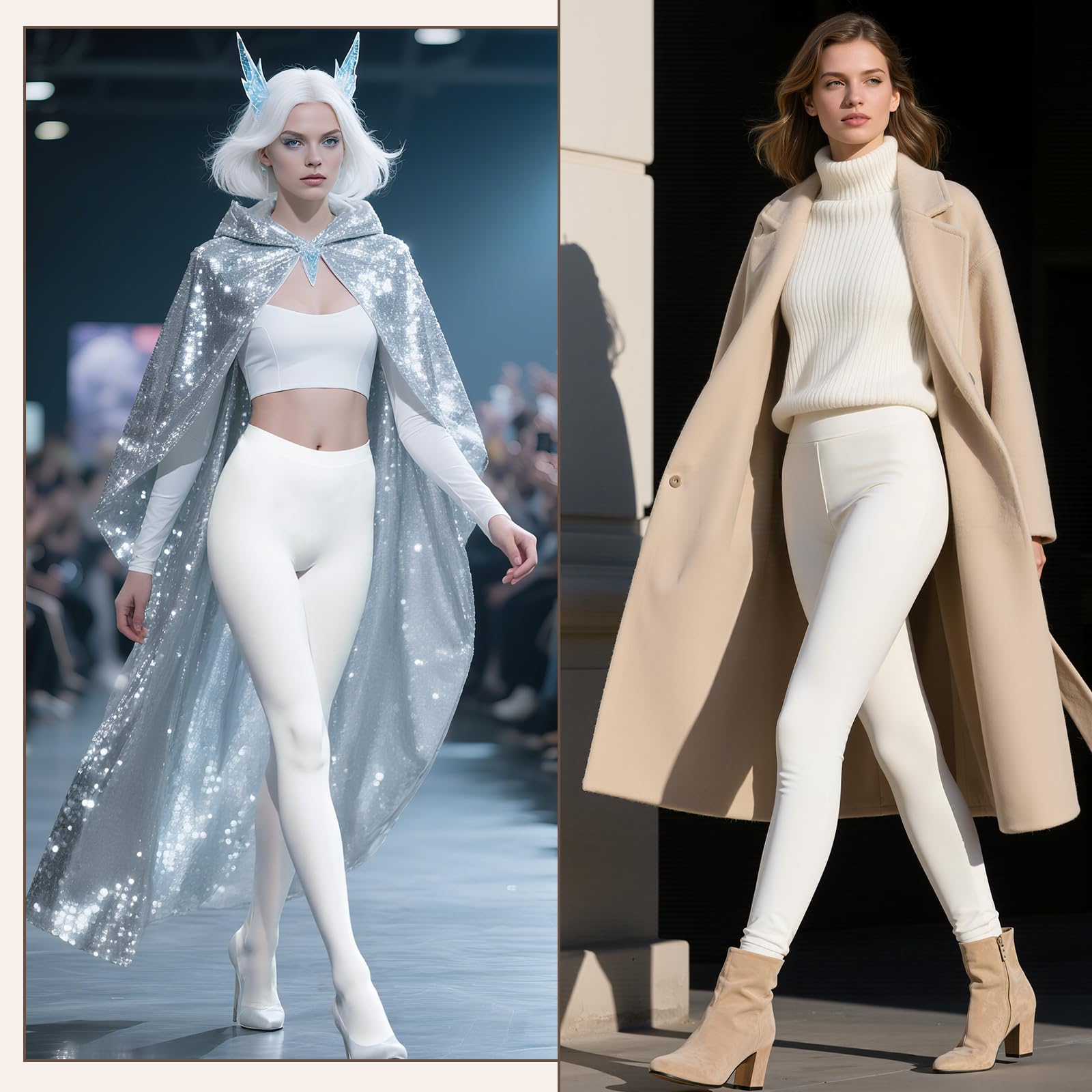 American Trends Medias opacas para adultos resistentes a la carrera talla grande pantimedias de cintura alta los años 80