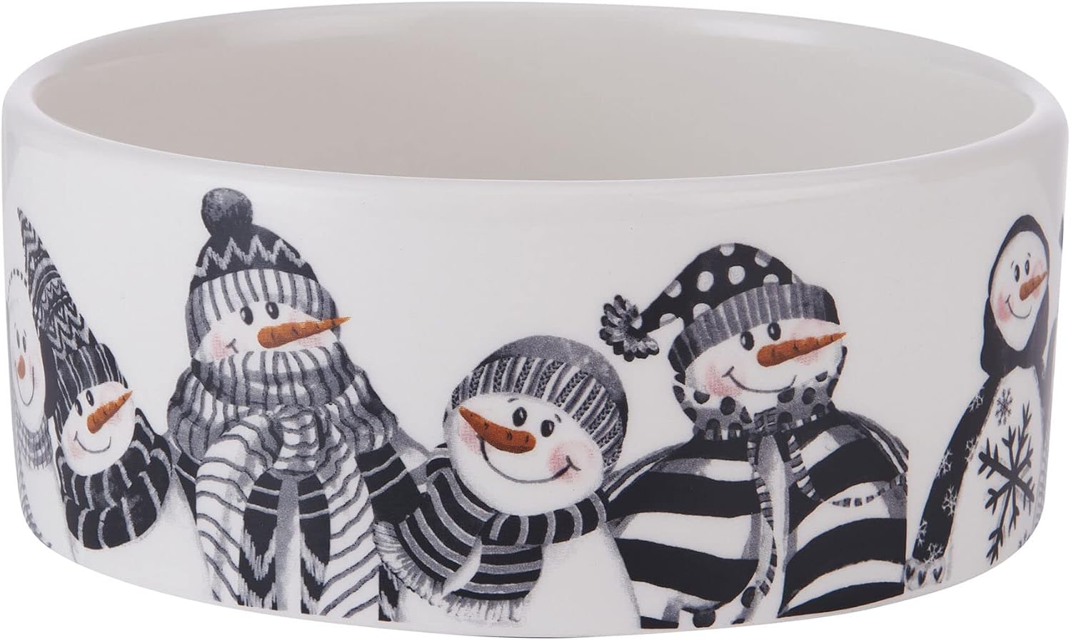 Fitz and Floyd Snow Days Snowman Dessert, Snack, Cereal Bowls, Set Of 4