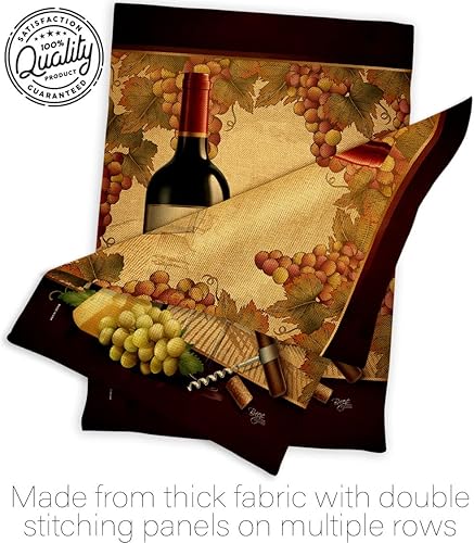 Miniatura 7 de Breeze Decor Paquete de bandera de arpillera para bodega, bebidas, vino, bebida, frutas, queso, sangría, rosa blanca, roja, postre, brillante,