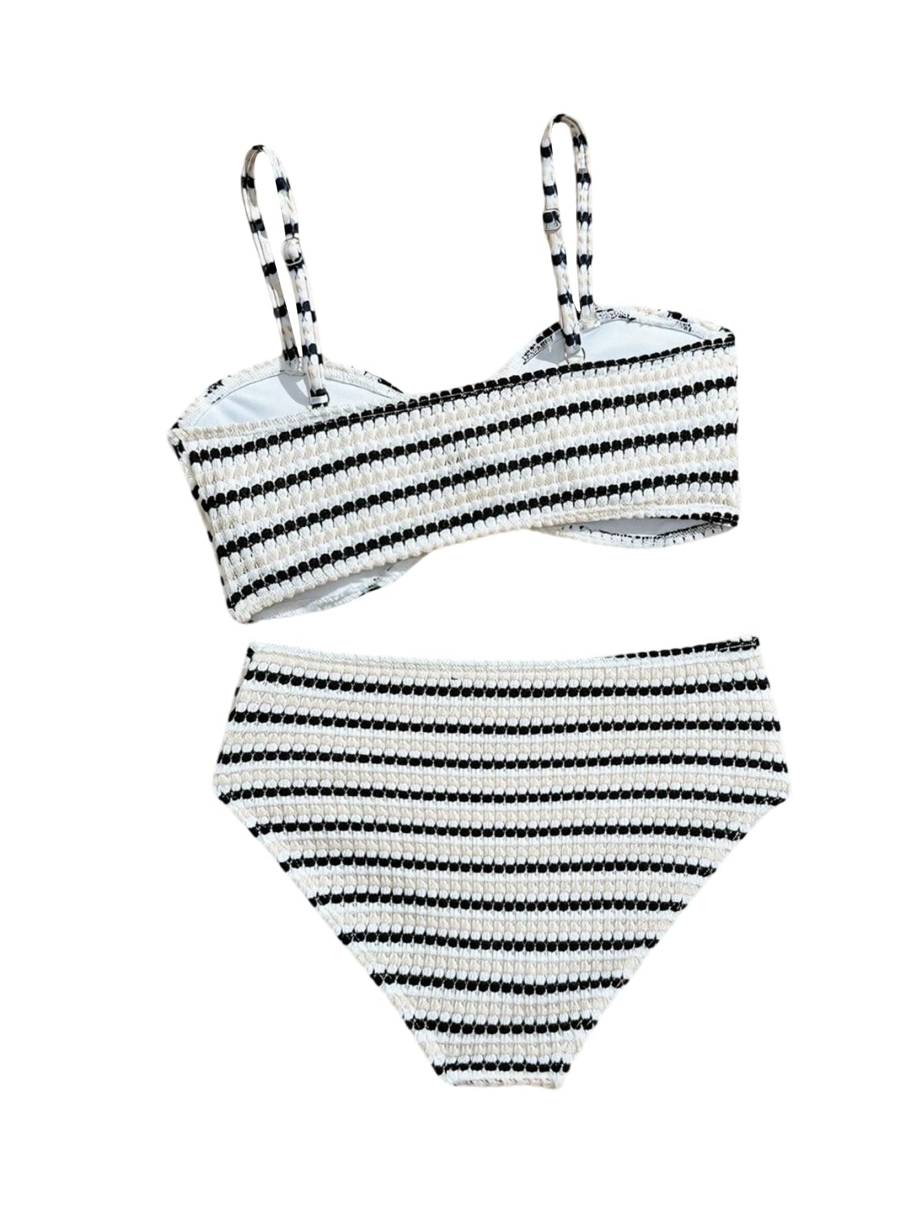 SweatyRocks Costume da bagno da bambina, 2 pezzi, comodo set bikini da nuoto, abbigliamento da spiaggia