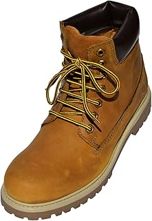 MADSea Damen Herren Leder Schnürstiefel Street Classic Boots gelb