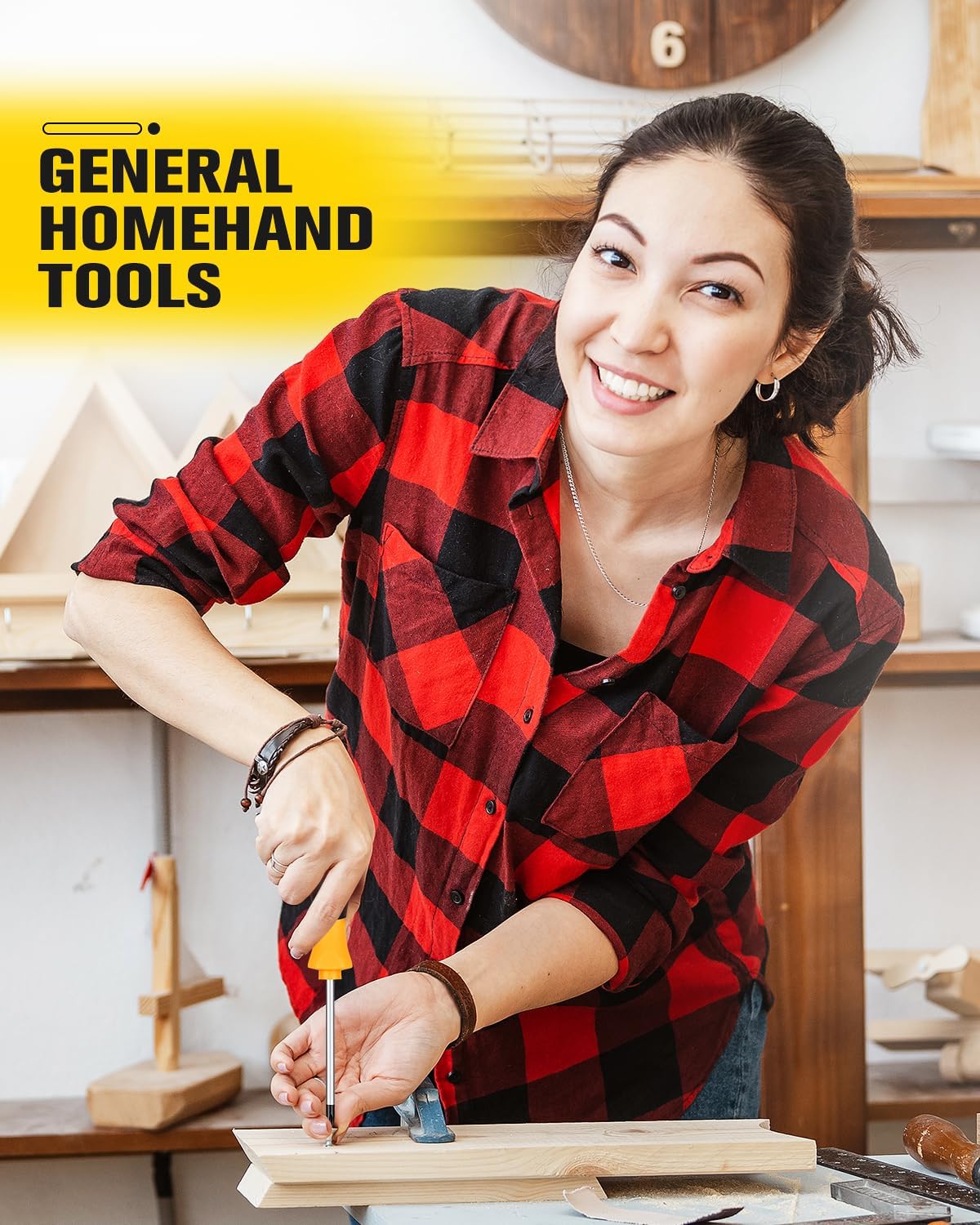 5pcs General Household Tool Set, Includes Crosshead Screwdriver, Flat-head Screwdriver, Electrical Pen, PVC Tape, Suitable for Daily Use