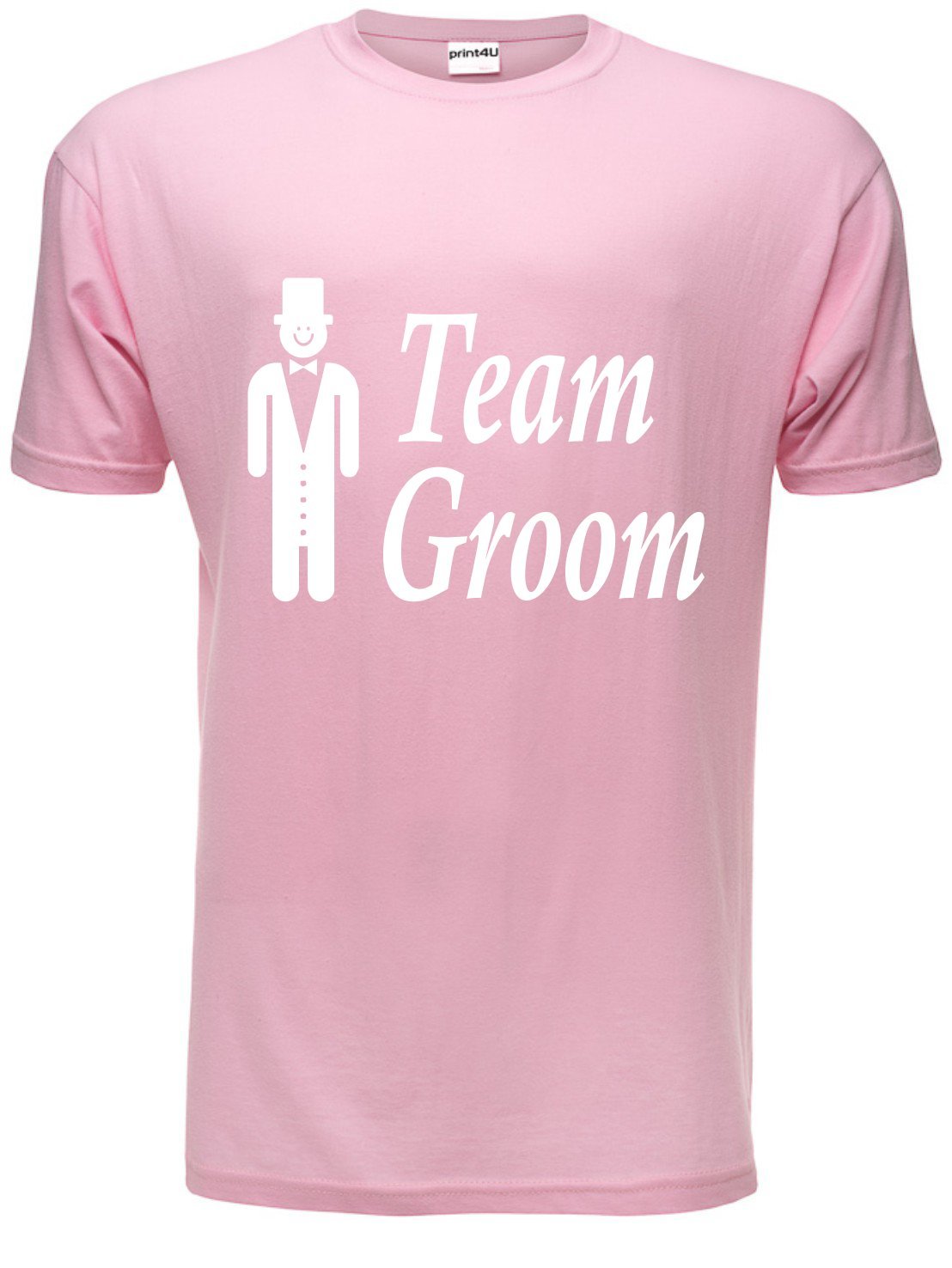 Print4u Men's Pink Team Groom Stag Night Funny T Shirt Medium