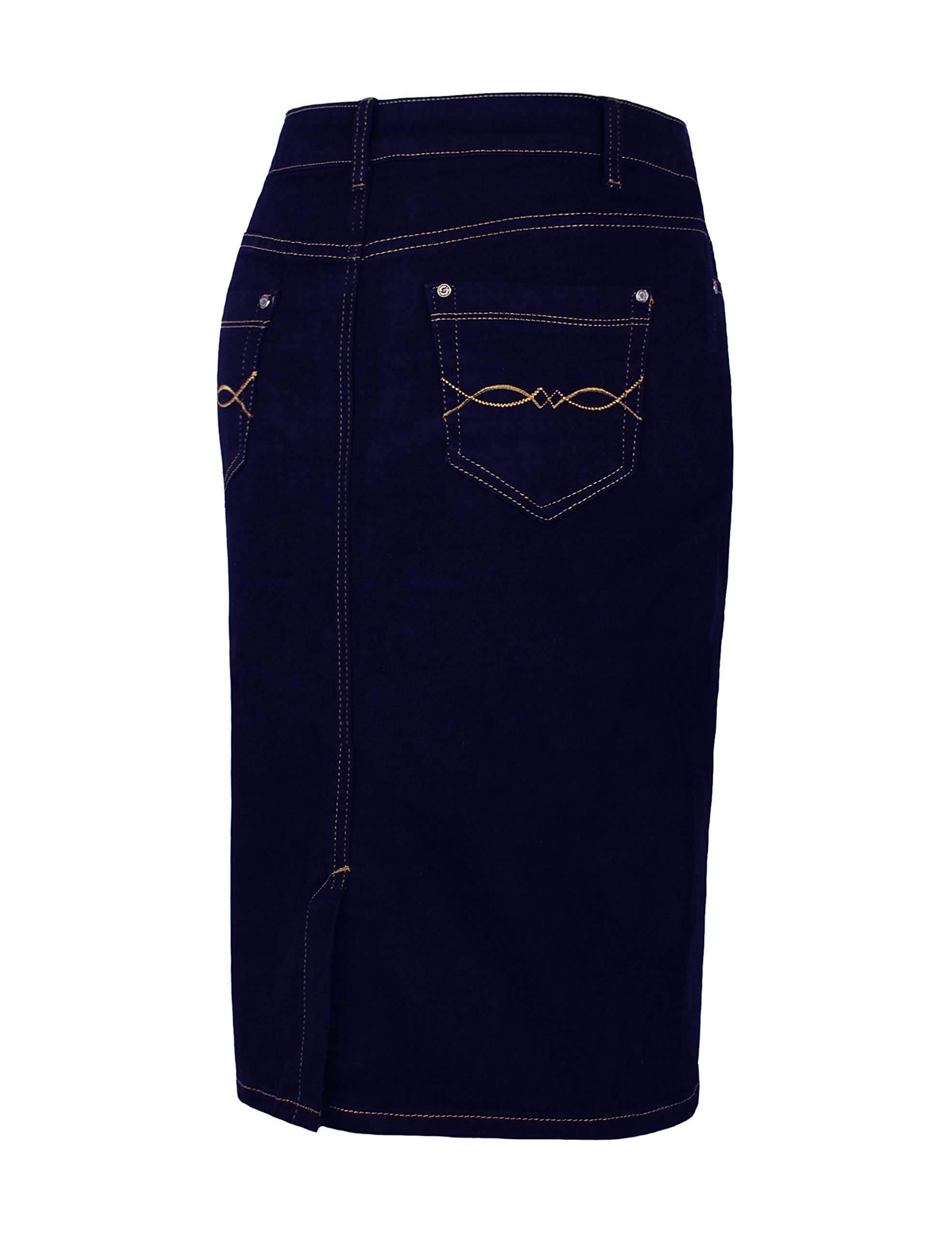 Fraternel Jupe Jeans Femme Longueur Genou
