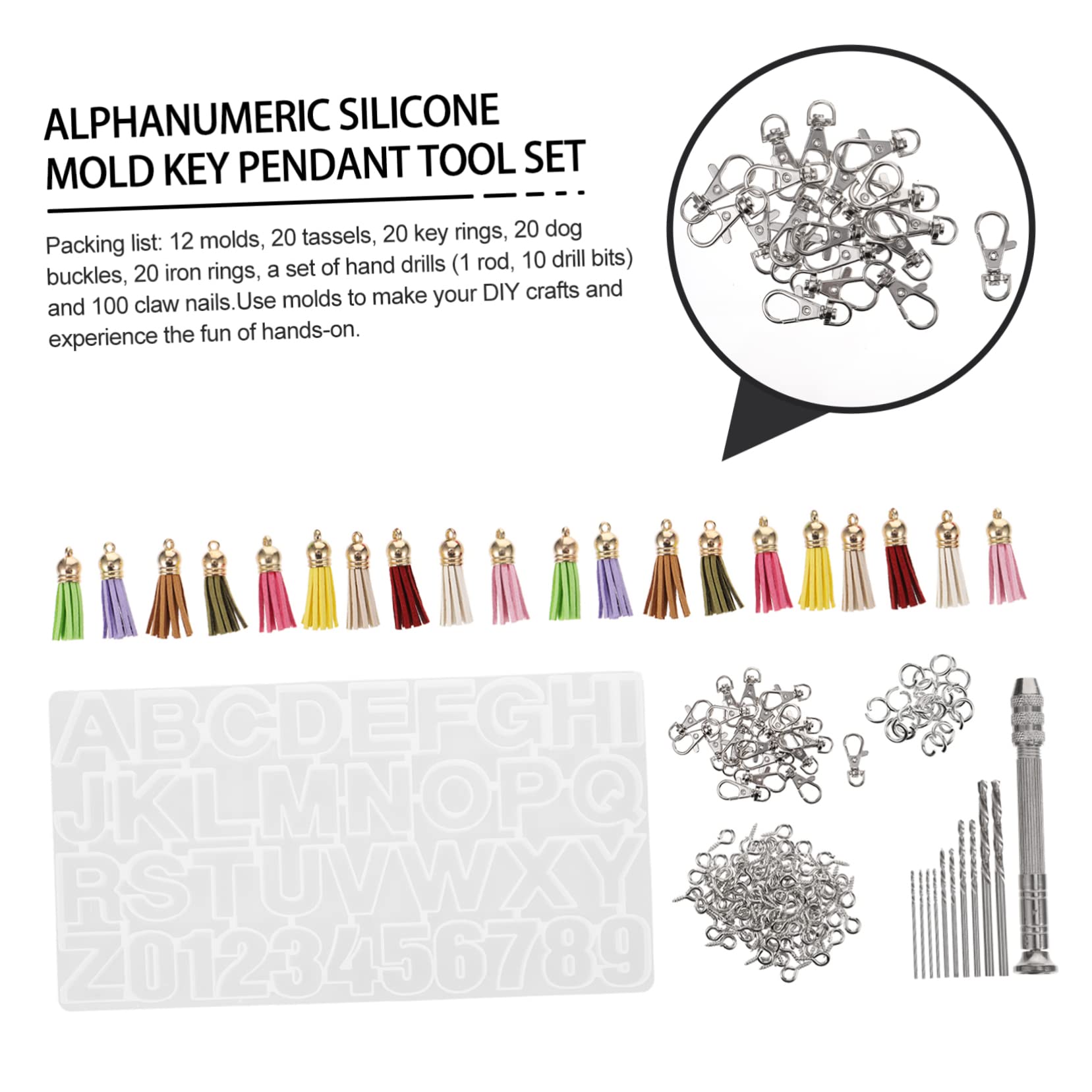 NUOBESTY Stampo in Silicone Traslucido Per Lettere e Numeri Kit Di Strumenti Per Resina Epossidica Stampo Fai Da Te Artigianale Facile Da Pulire e Riutilizzare Per Progetti Personalizzati
