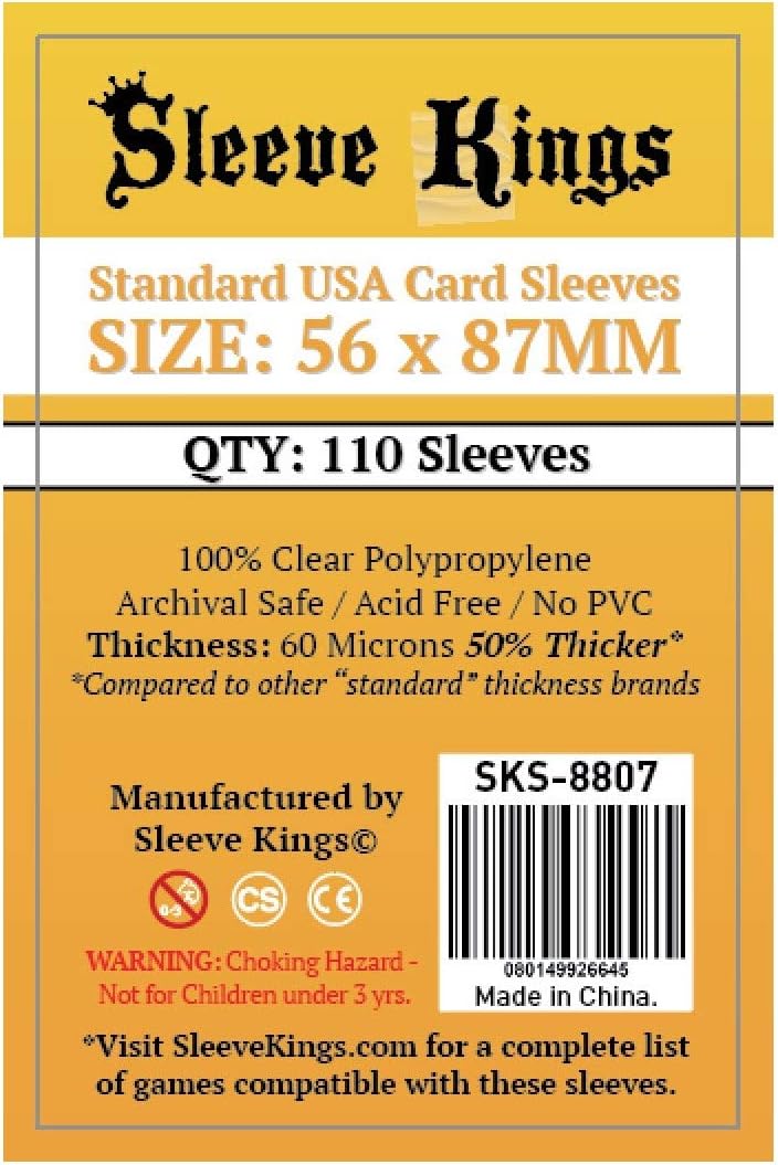 Sleeve Kings Standard USA Card Sleeves (56x87mm) 110 Pack