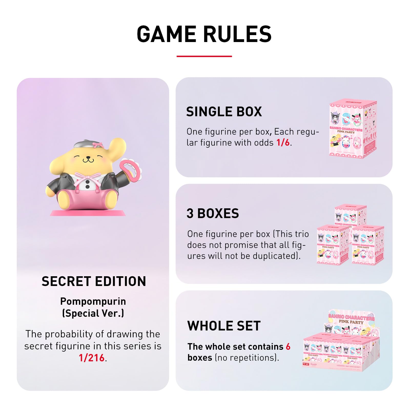 Amazon.co.jp: POP MART Sanrio characters Pink Party シリーズ
