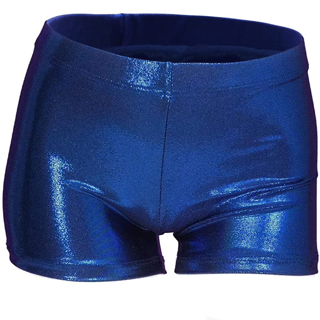 Zizi Girls Deepblue Aosva Little Big ' Sparkle Dance Tumbling Athletic Gymnastics Short 2-14Years, 2-3 Years