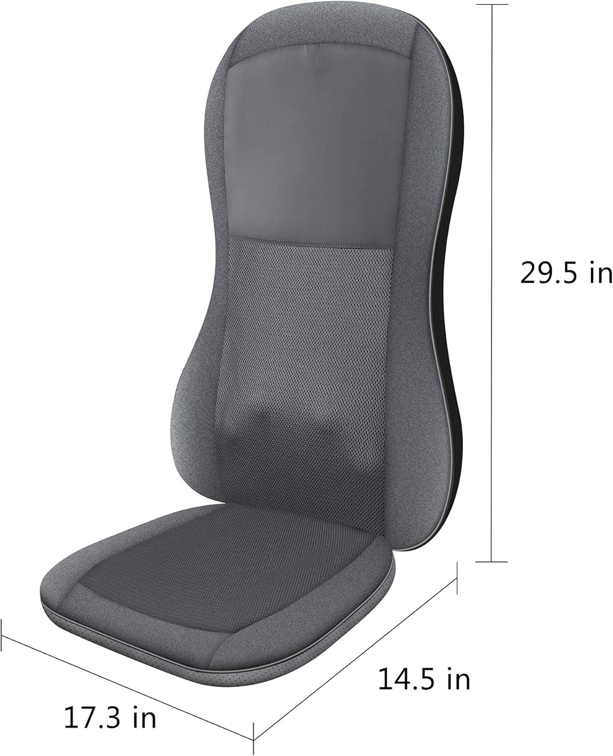 COMFIER Back Massager for Back Pain, Shiatsu Massage Chair Pad,Electric Chair Massagers with Heat,Seat Cushion 2D/3D Massage Seat Cushion,Chair Massager with 10 Shiatsu Nodes, Rolling Kneading Chair Pads for Lower Back,Gift for Men,Women - Image 8 thumbnail