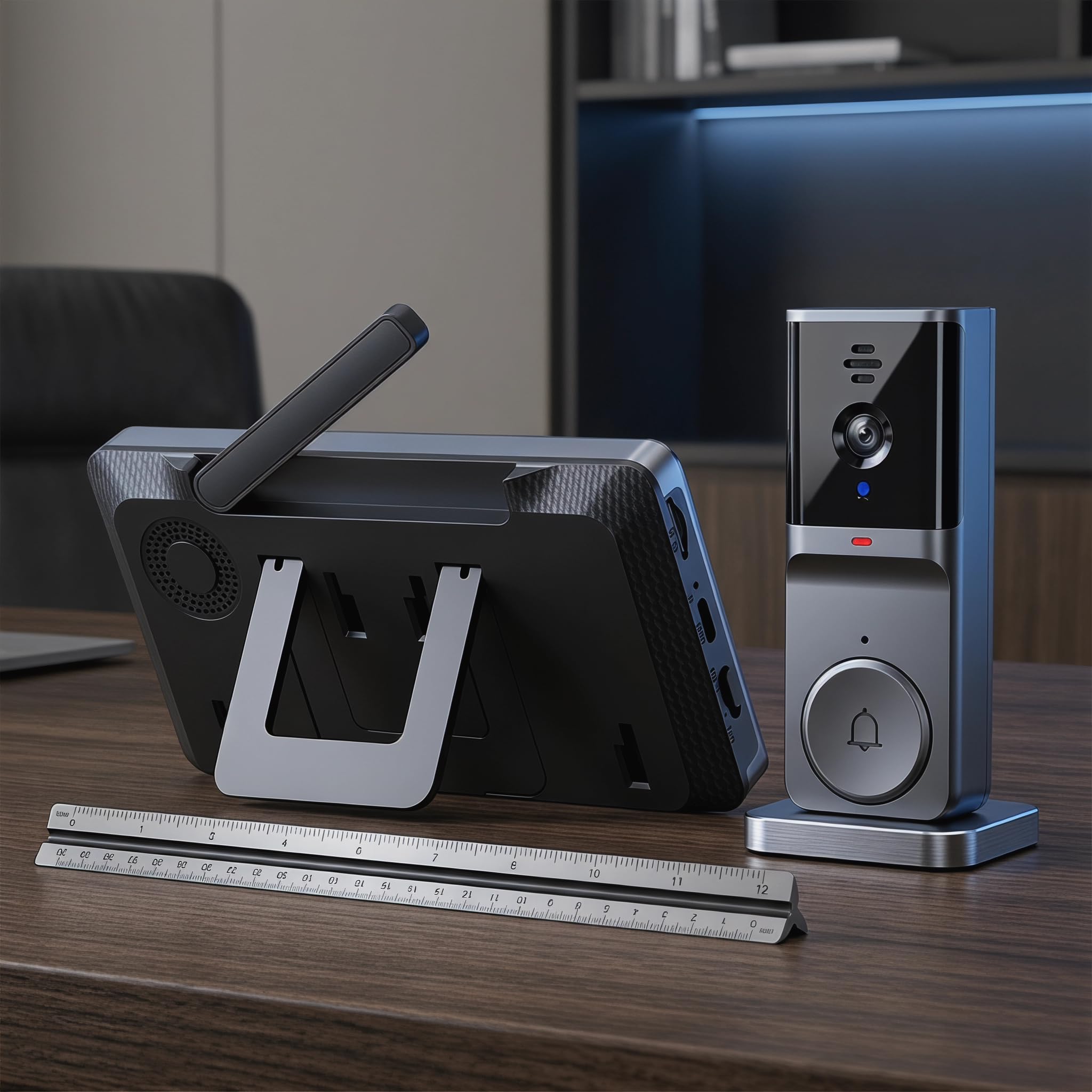 Visualizzazione video ottenuta con campanello con telecamera Wi-Fi | dotato di citofono bidirezionale e opzioni di ricarica USB. Campanello wireless per spioncino con telecamera per porta di