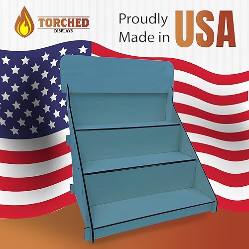 Miniatura 2 de Soporte de exhibición de mesa de venta al por menor portátil de madera, mostradores de artesanías elevadoras de 3 pasos, ferias comerciales