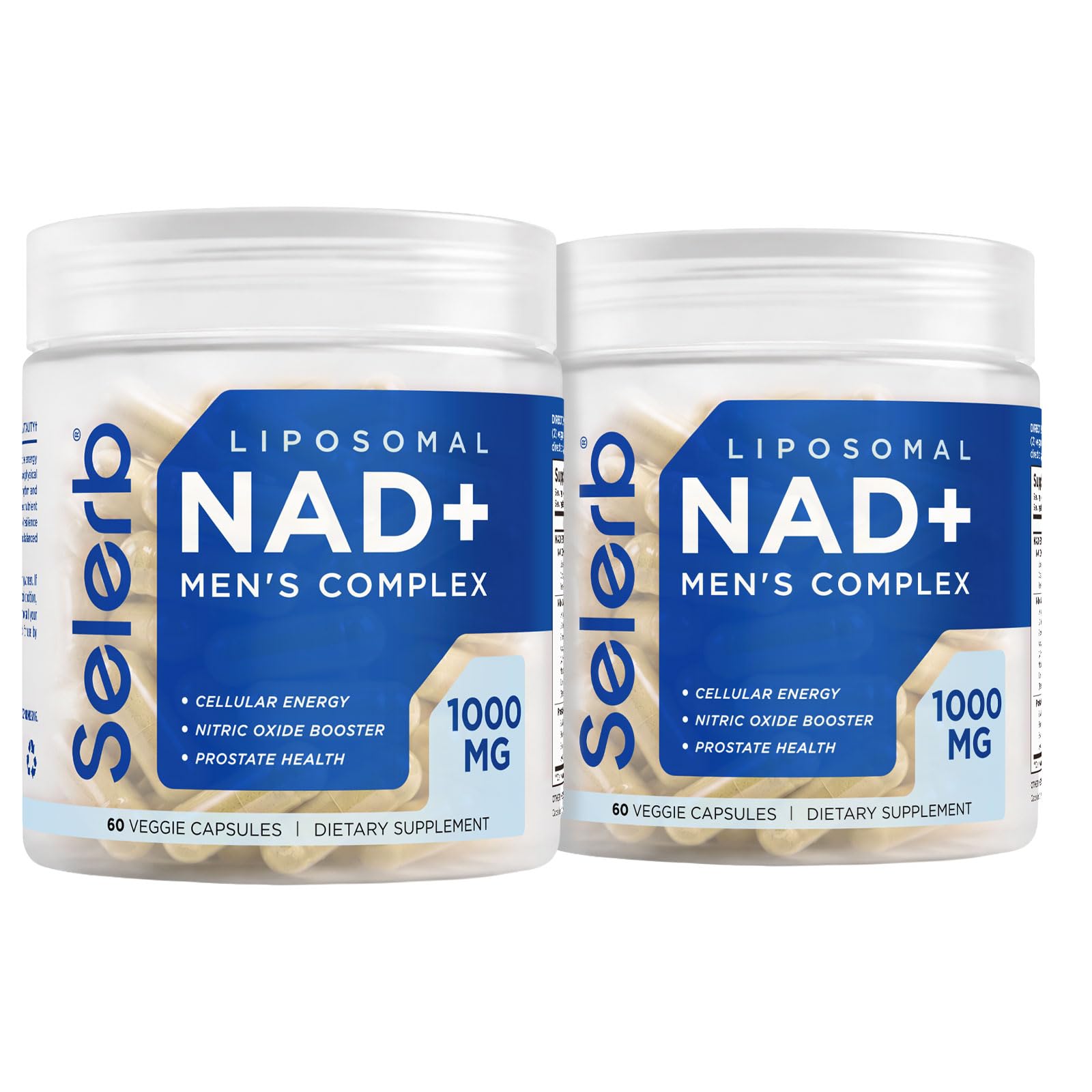 Selerb NAD+ Supplements for Men Set of 2 2 Bottle - NAD for Men
