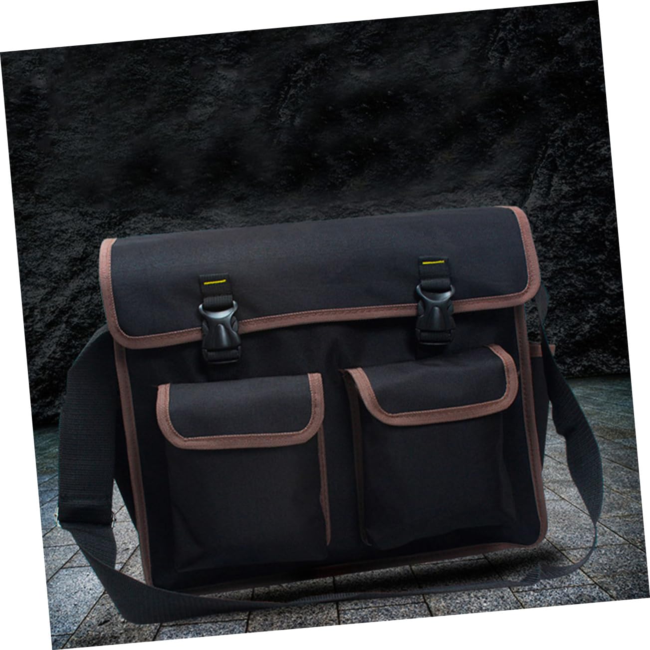 Bolsa de Herramientas de Electricista Grande Negra de Lona