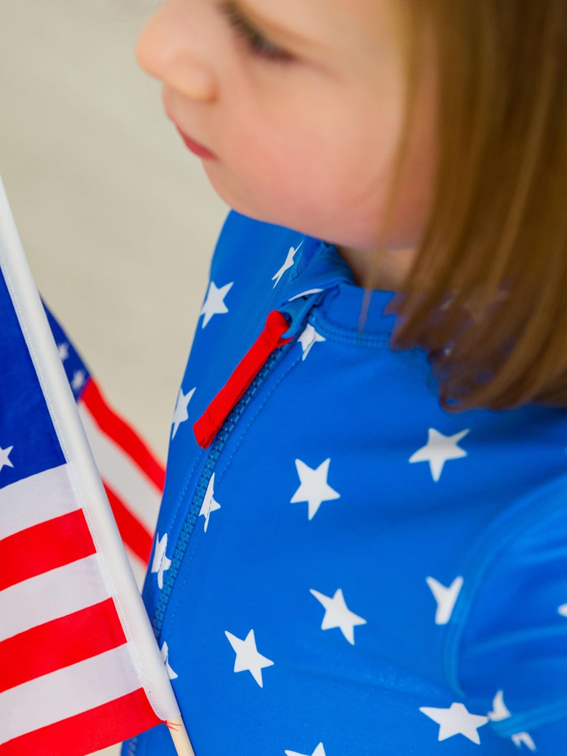 RuffleButts Girls UPF50+ Sun Protection Front Zipper Short Sleeve Rash Guard One Piece Swimsuit