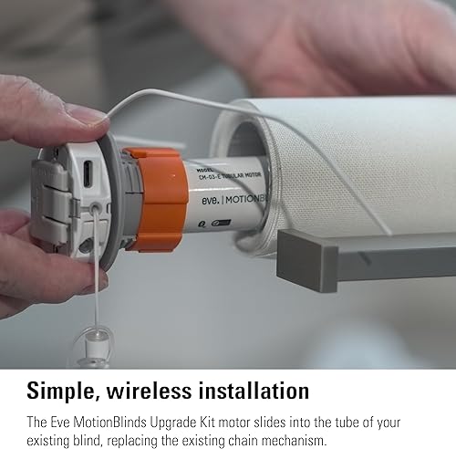 Miniatura 6 de Eve MotionBlinds (Matter) Kit de actualización para persianas enrollables, motor para actualizar persianas interiores existentes, abrir/cerrar